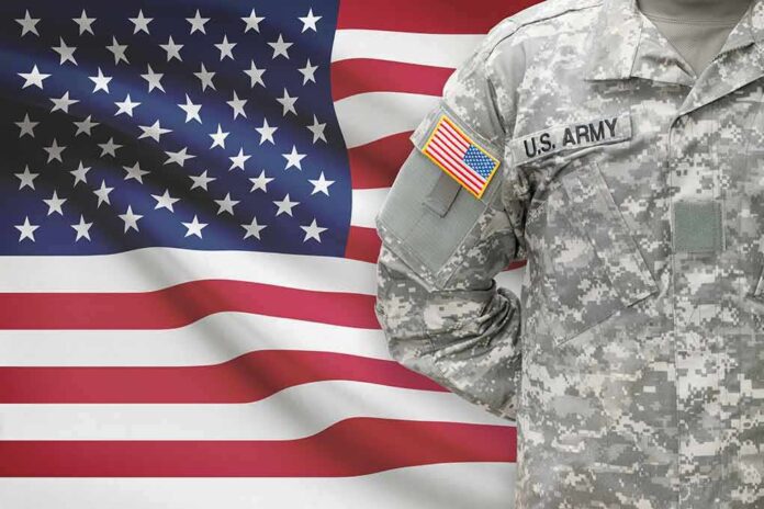 247938520 featured image US Army uniform with American flag background