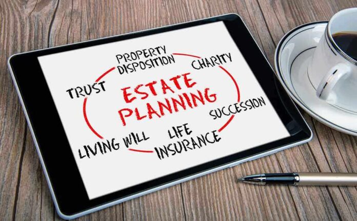 290922176 featured image Tablet displaying estate planning related terms nearby coffee cup