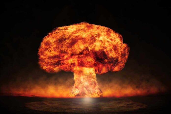 416753434 featured image Mushroom cloud from a massive fiery explosion
