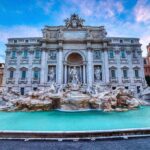 Trevi Fountain in Rome at dusk