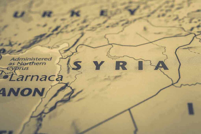 Map showing Syria and surrounding regions
