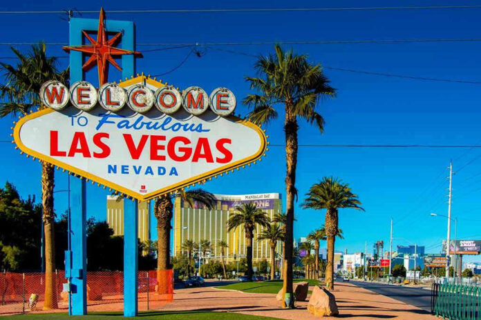 Welcome to Fabulous Las Vegas sign, daytime.
