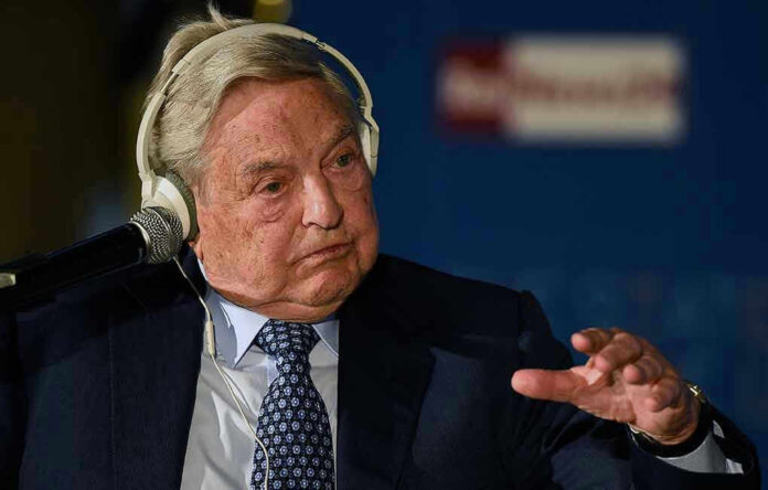 Elderly man speaks with headset and gestures