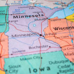 Governor’s Anne Frank Remark Ignites Nationwide Furor Map highlighting Minnesota, North Dakota, South Dakota, Wisconsin.
