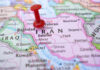 American Journalist Kidnapped In Baghdad Red pushpin marking Iran on a map.