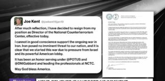 Top Counterterrorism Official Resigns in Protest of Iran War