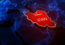 Trump Slams Brakes On Iran-Israel Inferno Map of Iran highlighted with Tehran marked.