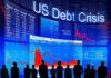 Wallet Squeeze Worsens — What’s Next? People looking at financial charts displaying US debt crisis.