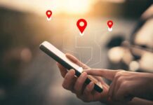 Court Torpedoes Google Location Dragnet Person using a smartphone with location markers displayed on the screen