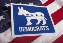 Democrats Scramble—Ballot Deadline Looms Democrats logo on American flag background