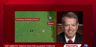 Nebraska State Patrol arrests Omaha man for allegedly making threats against Nebraska school, Pil...
