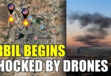 Both US backed Kurdish forces and US bases in Erbil on fire