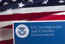 Appeals Court Greenlights Rapid Deportations U.S. ICE document against American flag