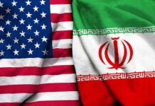 United States and Iran flags side by side