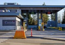 Canada Hits Back — Wallets On The Line Canada border crossing booths with open and closed lane signs