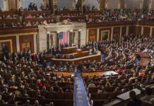 Right-Wing Meltdown Over Israel Legislative chamber filled with attendees during a formal address