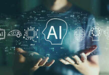 AI Insiders Sound Extinction Alarm Person holding virtual icons related to artificial intelligence.
