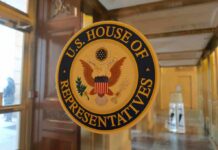 State Power Shake-Up Looms U.S. House of Representatives seal on a glass door