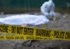 Graphic Kill Alleged – Headlines Dodge It Crime scene with police tape and forensic investigator